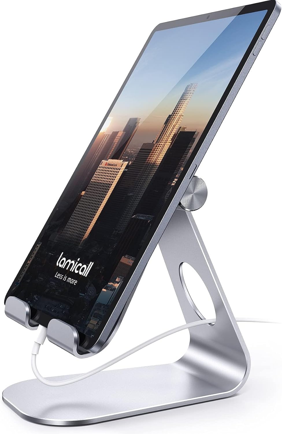 Lamicall S1 Tablet Stand, Adjustable Tablet Holder - Desktop Stand Dock Holder for 4-13" Tablet, iPad Pro 11, 9.7, 10.5, 12.9 Air Mini, Kindle, Tab, Switch, Viral Podcast Video Office Desk Accessories - Image 8