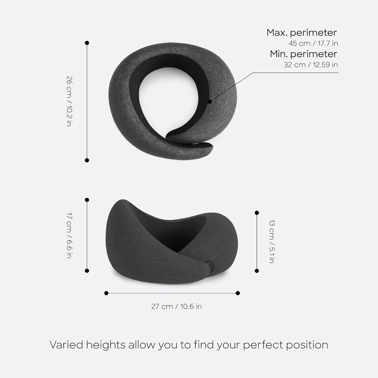Ostrichpillow Go Neck Pillow, Travel Pillows for Airplanes, Premium Memory Foam Travel Pillow, 360º Ergonomic Design, Asymmetrical Sides, Travel Bag Included, Washable Modal Cover - Image 4