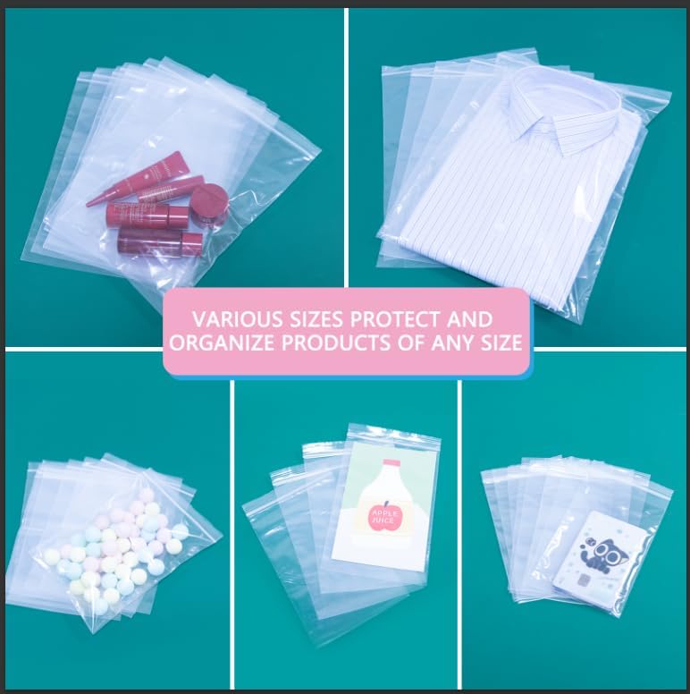 iMailer - 1000 Pcs- 9" x 12" Clear Zip Bags - Reclosable Plastic Zip Poly Bags for A4, Letter Sized Documents, Clothing - Image 6